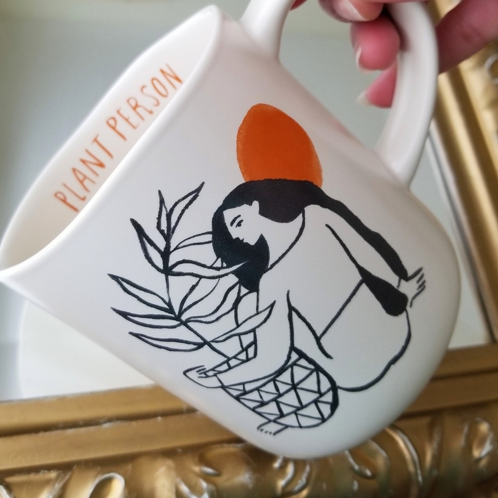 ❗Opalhouse Plant Person White Ceramic Mug❗